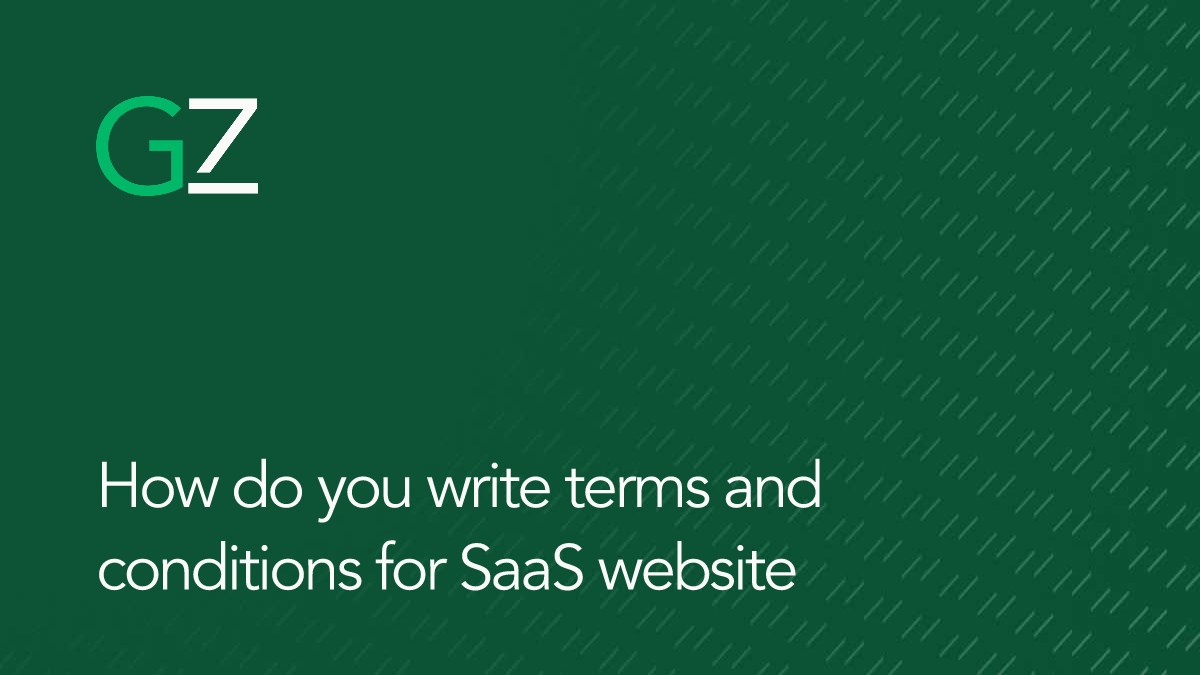How do you write terms and conditions for SaaS website