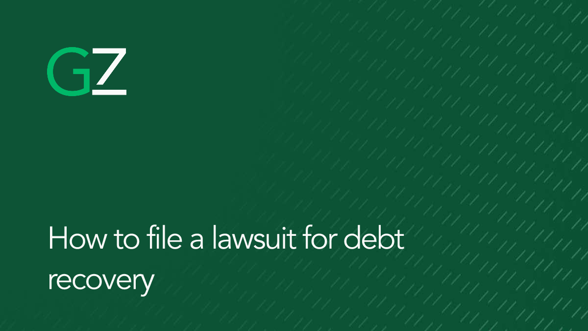How to file a lawsuit for debt recovery