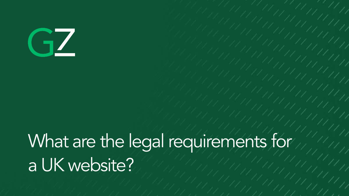 What are the legal requirements for a UK website?