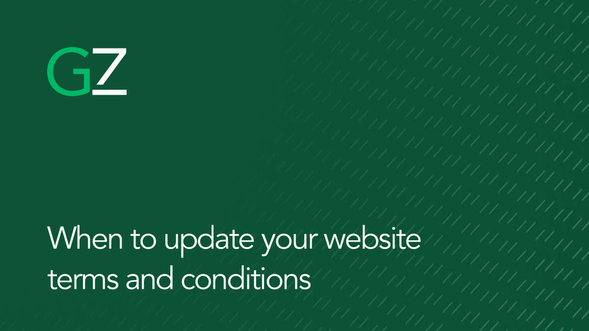 When to update your website terms and conditions