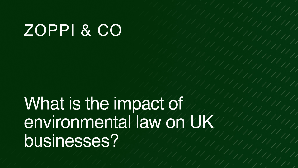 What is the impact of environmental law on UK businesses?